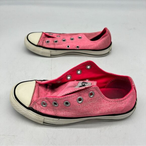 Converse All Star Slip On Sneakers Unisex Size 4/6 Pink Casual Canvas Low Top - Picture 3 of 7